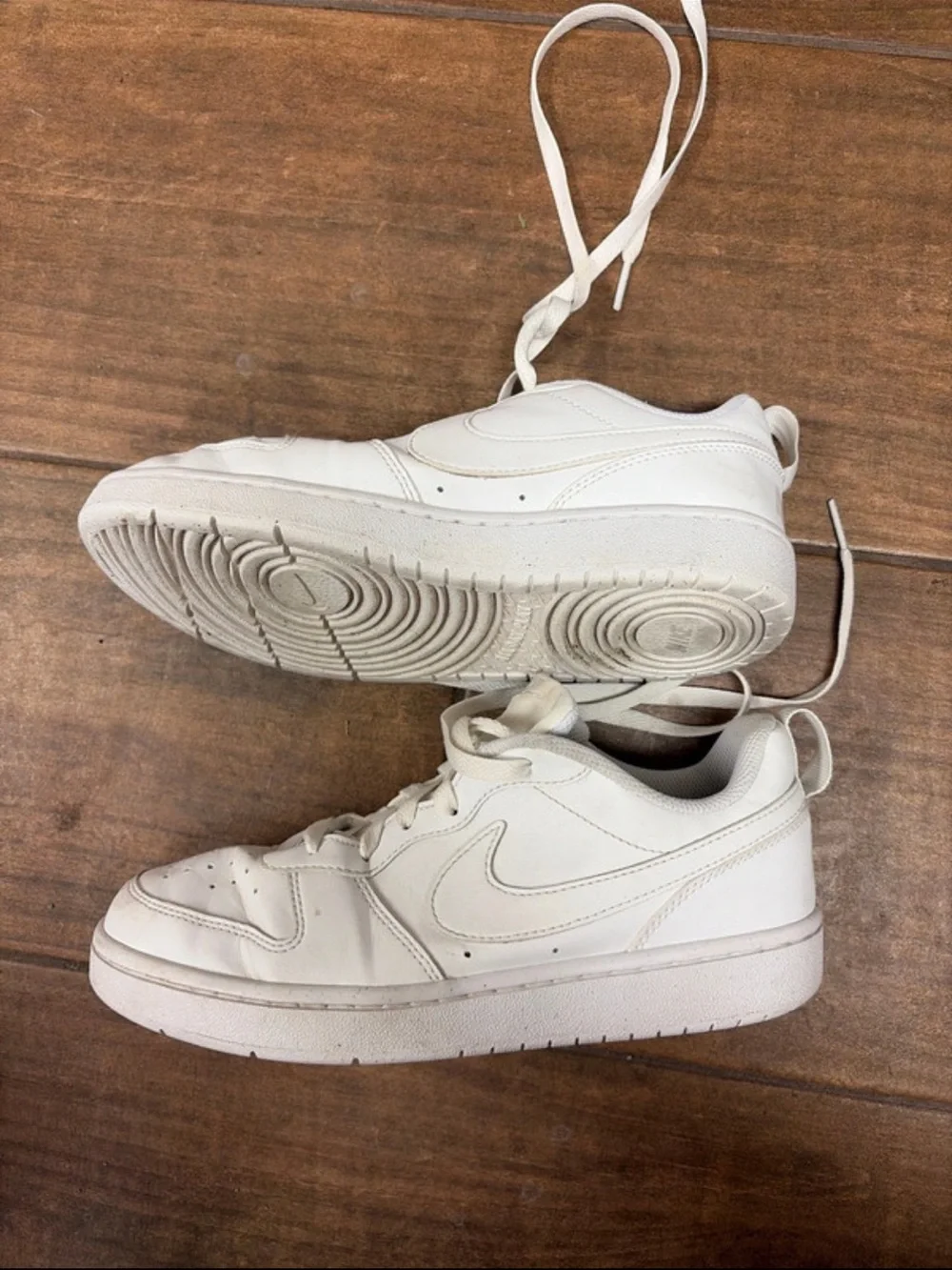 Nike Kids White/Off-White Low-Top Sneakers